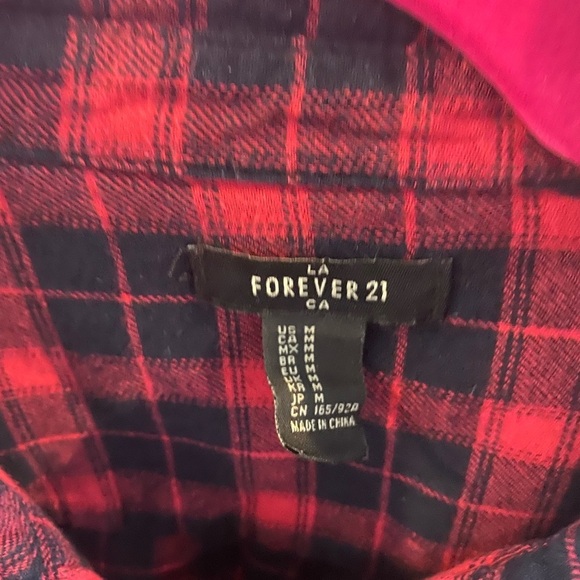 Forever 21 Medium Flannel Button Down Shirt - Picture 3 of 5